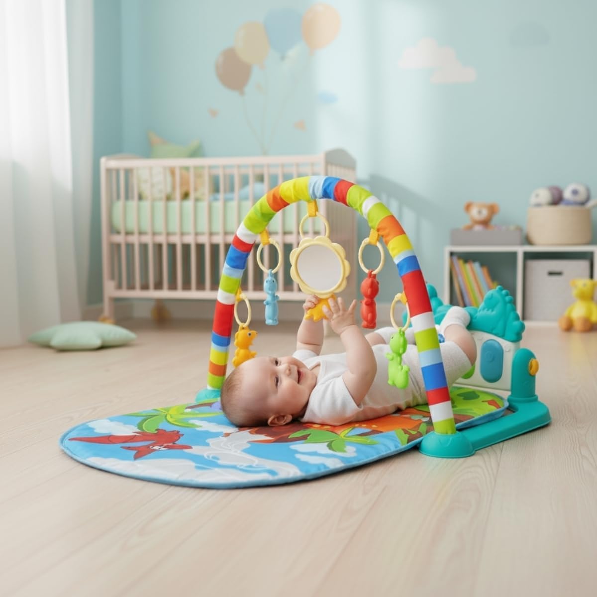 Tapete de Atividades Para Bebê Piano Funny Dino Maxi Baby